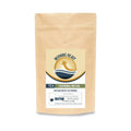 Kraft paper tea bag with 'Morning Heavy' label on a white background